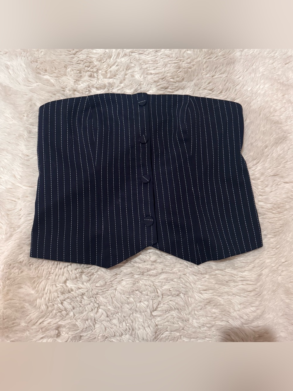 Abercrombie and Fitch Strapless Cropped Tailored Vest